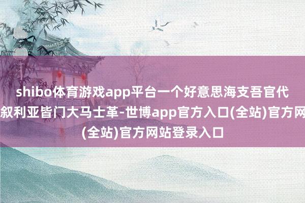 shibo体育游戏app平台一个好意思海支吾官代表团已抵达叙利亚皆门大马士革-世博app官方入口(全站)官方网站登录入口