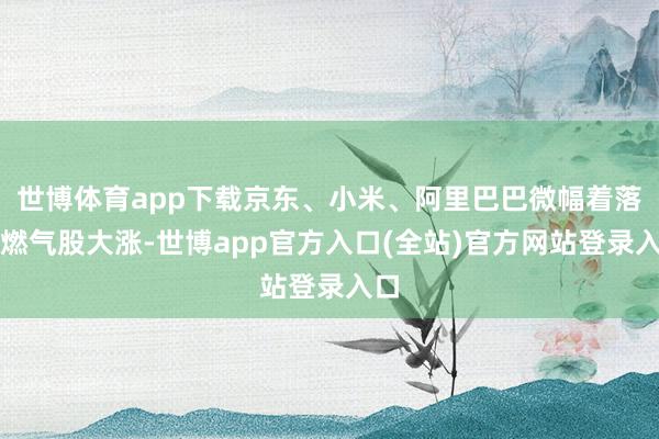 世博体育app下载京东、小米、阿里巴巴微幅着落；燃气股大涨-世博app官方入口(全站)官方网站登录入口