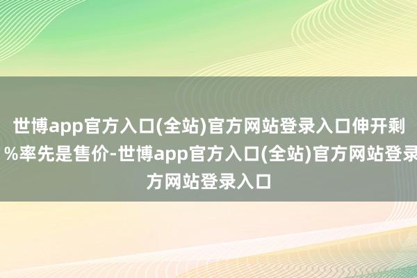 世博app官方入口(全站)官方网站登录入口伸开剩余71%率先是售价-世博app官方入口(全站)官方网站登录入口