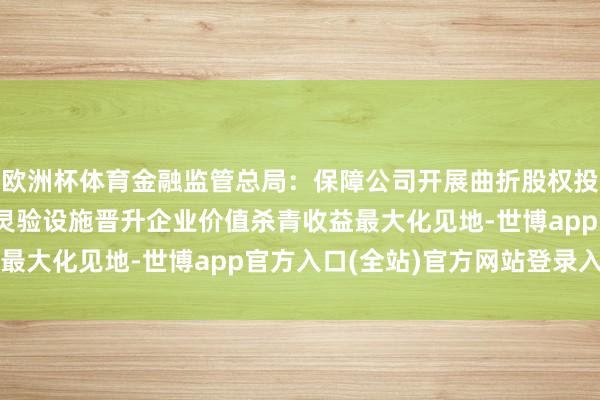 欧洲杯体育金融监管总局：保障公司开展曲折股权投资 条目投资机构接收灵验设施晋升企业价值杀青收益最大化见地-世博app官方入口(全站)官方网站登录入口