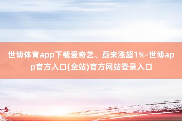 世博体育app下载爱奇艺、蔚来涨超1%-世博app官方入口(全站)官方网站登录入口